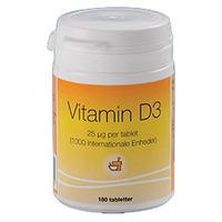 Vitamin D3 25 ug - 180 tabletter