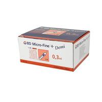 BD Microfine + 0,30 ml U-100 -100 stk
