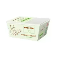 Bocoton Bio sikkerhetsbomullspinne med papirpinne - 60 stk.