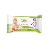 Organyc våtservietter for barn - 60 stykker