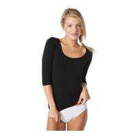 Boody 3/4 Sleeve Topp, sort