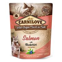 Carnilove Pouch Pate til valp m. laks & blåbær - 300 g