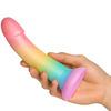 Baseks Colour-Mix Silicone Dildo - 18 cm.