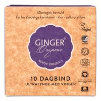 Ginger Organic dagbind med vinger Ø - 10 stk