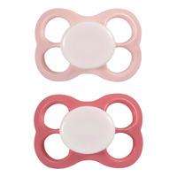 Barnets Favorit luftsmokker silikone 6+ mdr. - Rosa/rød - 2 stk.