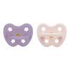 Hevea Smokk,, 3-36 mdr, Ortodontisk, Lavender & Powder Pink - 2 stk.