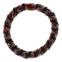 By Stær Hårstrikk Sort/Brun/Gull Glitter - 1 stk.