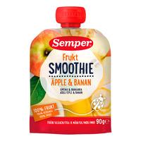 Semper Fruktsmoothie m. Eple & Banan 6 mdr. - 90 g.