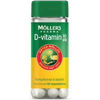 Møllers Pharma D-vitamin tyggetabletter 10µg appelsin - 120 stk