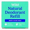 Wild Natural Deodorant Refill Mint & Aloe Vera - 40 g.