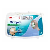 Micropore Tape m. Dispenser brun - 1,25 cm x 9,14 m