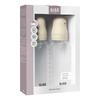 BIBS Babyflaske rund silikon 270 ml Medium Flow Ivory - 2 stk.