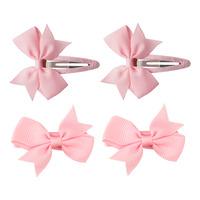 SOHO Ayla Sløyfe Hårspenner Light Pink - 4 stk.