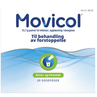 Movicol pulver til mikstur lime- og sitronsmak - 20 stk.