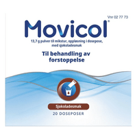 Movicol pulver til mikstur sjokolade