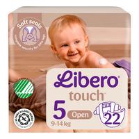 Libero Touch 5 Åpen Bleie 9-14 kg. - 22 stk.